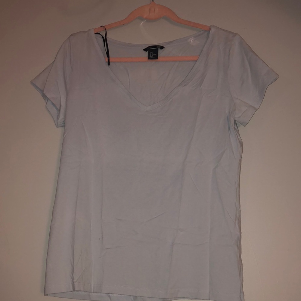 H&M Baby blue V-neck tee
